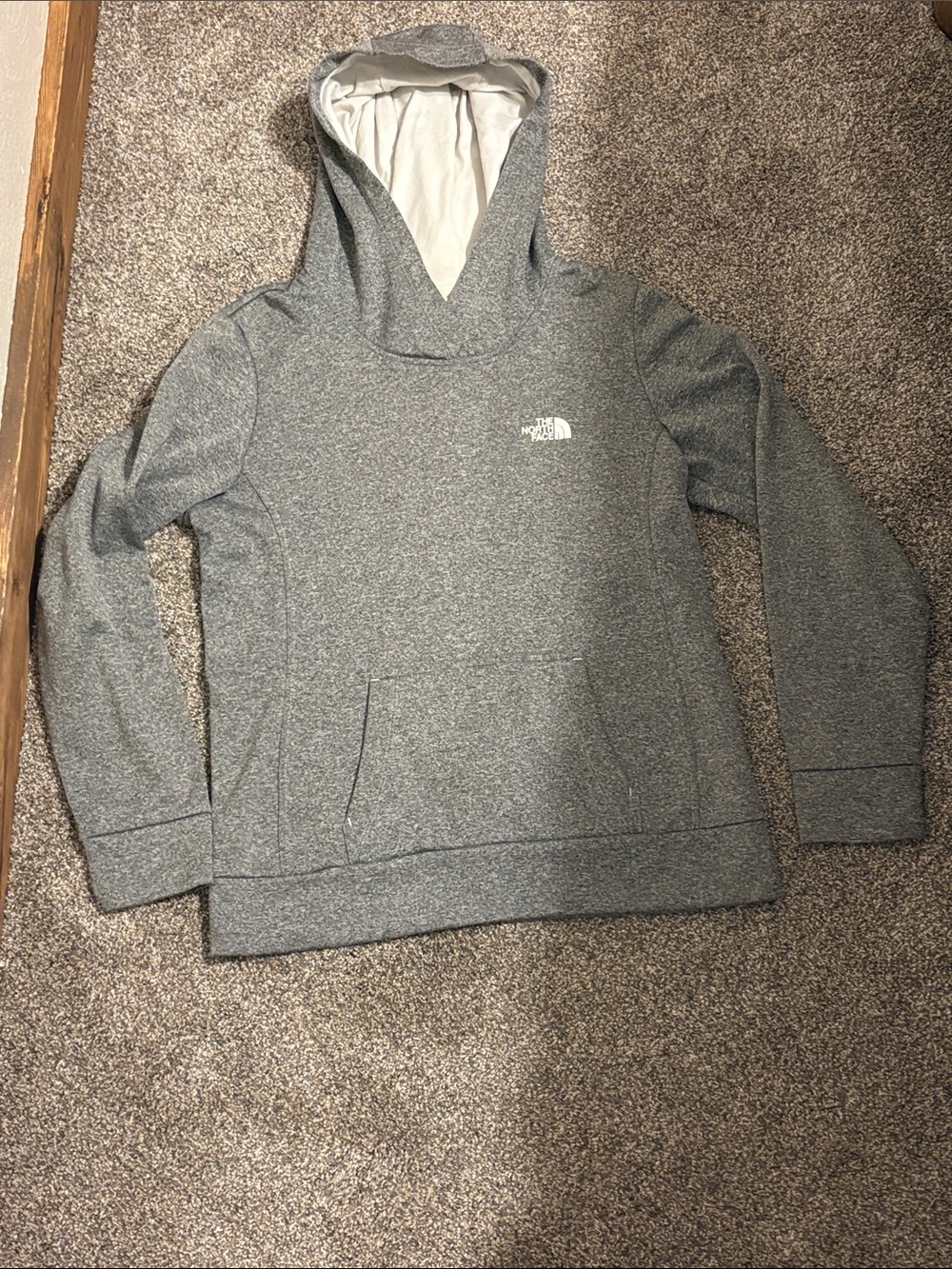 The North Face Heather Gray Hooded Pullover